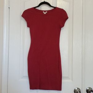 Maroon bodycon tshirt dress